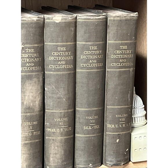 The Century Dictionary And Cyclopedia 1897 RARE Complete Set Vol 1-8 - Picture 3 of 16